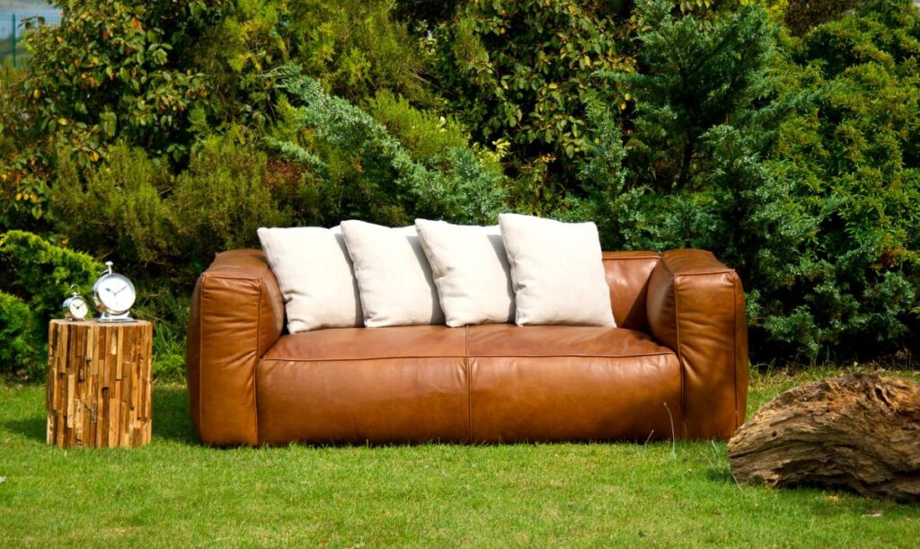 leather three seat sofas